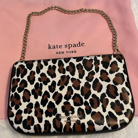 kate spade Bags Sale Nwot Kate Spade Leopard Print Clutch With